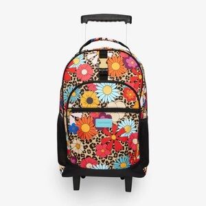 Posh Peanut Floral Kids Rolling Backpack
